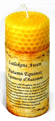 (image for) 4" Autumn Equanox Altar Lailokens Awen candle