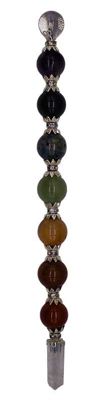 (image for) 8 1/2" 7 Chakra Ball wand